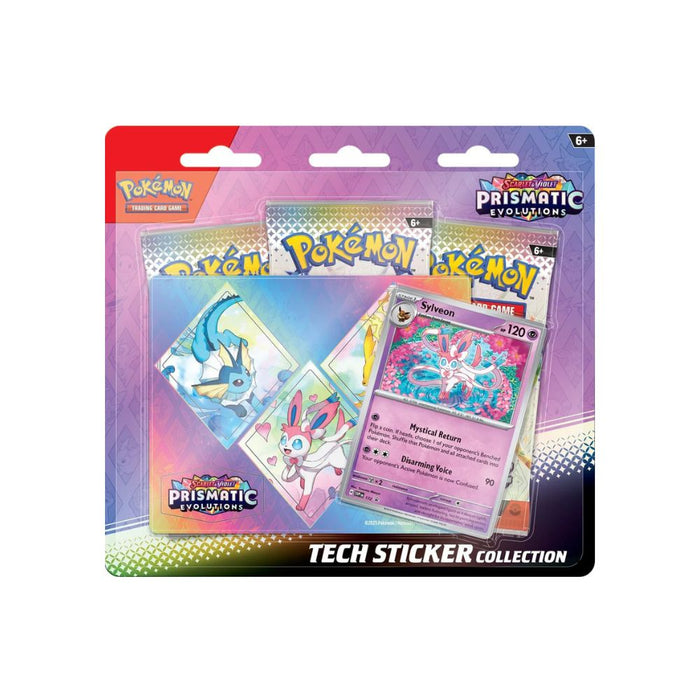 Pokemon Prismatic Evolutions Tech Sticker Collection