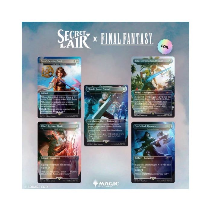 MTG Secret Lair: Final Fantasy Weapons Rainbow Foil Edition